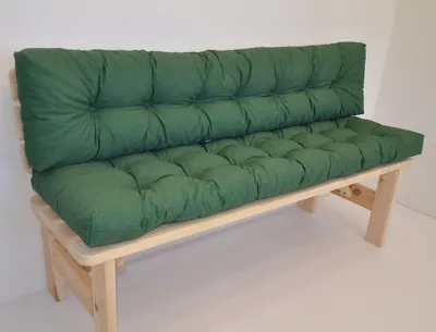 Produktbild von Premium Kissen / Polster für Gartenbank / Bankkissen 150 cm Colore verde scuro (dunkelgrün)