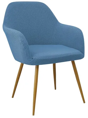 Obrázek produktu pro Potah na židli, tkanina Jacquard, elastický, denimová modř, 4 kusy