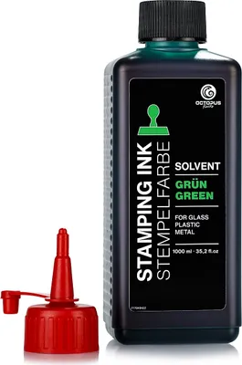 Produktbild von Lenizett Solvent Stempelfarbe für glatte Untergründe, grün
