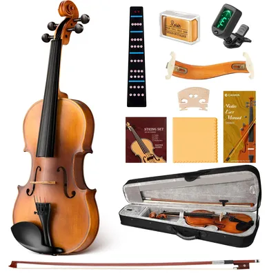 Productafbeelding van Handgemaakte 4/4 Viool Set met Accessoires voor Beginners