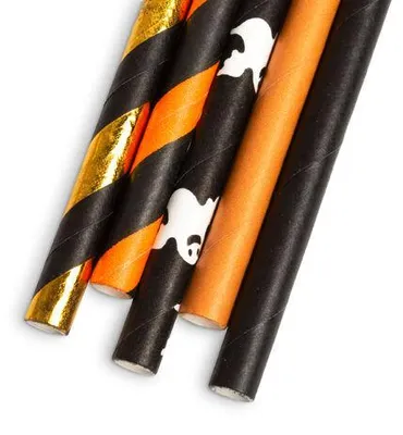 Imagen del producto de Pajita de papel - Halloween - 197 x 6 mm - 25 unidades