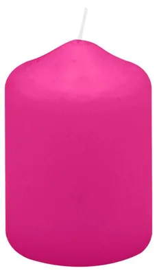 Produktbild von Spitzkopf Stumpen Kerzen Fuchisa Pink 7 x Ø 5 cm, 12 Stück