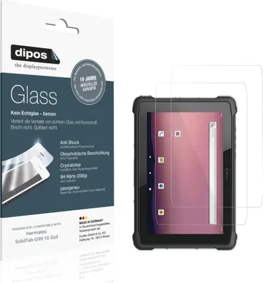 Obrázok produktu pre 2x dipos GlassCC Hermatec SolidTab G99 10 Zoll