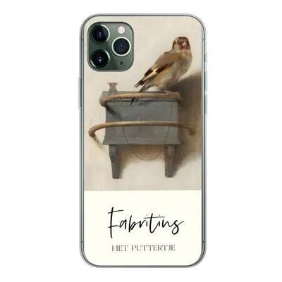 Produktbild von MuchoWow® Handyhülle Schutzhülle Hülle für iPhone 11 Pro Max Alte Meister - Der Stieglitz - Fabritius Silikon Softcase Handy Hülle - Schutz