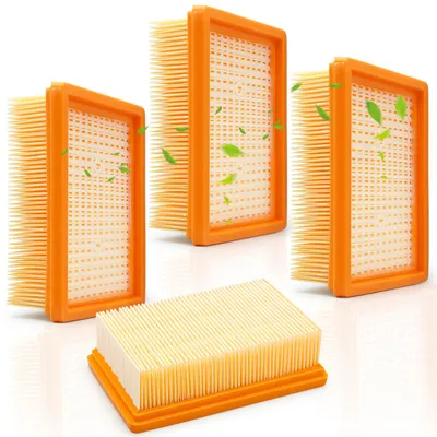 Produktbild von Flachfaltenfilter - 4 Stück - Ersatzfilter für Nass-Trockensauger - Kompatibel mit WD4 WD5 WD6