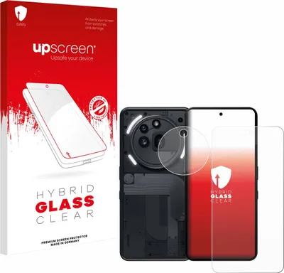 Produktbild von upscreen Schutzglas für Nothing Phone (3a) Pro (Display+Kamera) Schutzfolie Panzer Folie Glas Display Schutz klar