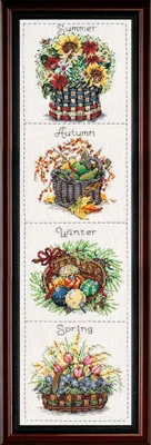 Produktbild von Janlynn Kreuzstich Stickpackung "Saisonale Körbe", Zählmuster, 15x61cm