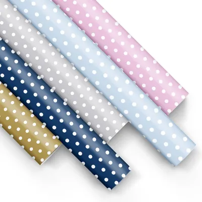 Produktbild von PAW Geschenkpapier 200 x 70 cm, 5 Rollen - Punkte
