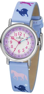 Produktbild von ATRIUM Kinder-Armbanduhr Analog Quarz Mädchen Leder A47-12 blau