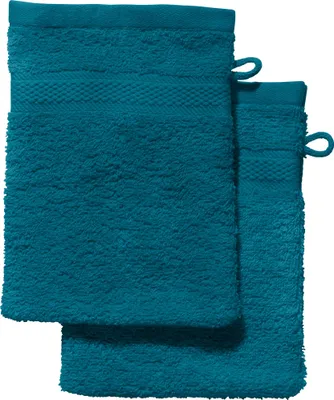 Produktbild von REDBEST Waschhandschuh Chicago" 2er-Pack petrol 15x21 cm"
