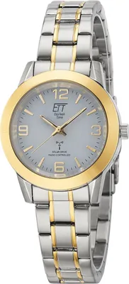 ETT Eco Tech Time ELS-11505-42M Damenuhr Funk/Solar Basic Bicolor 1