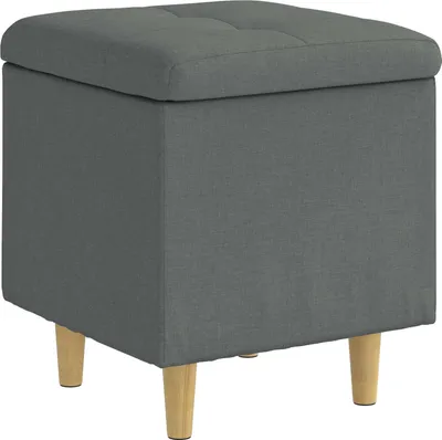 Produktbild von vidaXL Aufbewahrungsottomane Dunkelgrau 40 x 40 x 45 cm Stoff