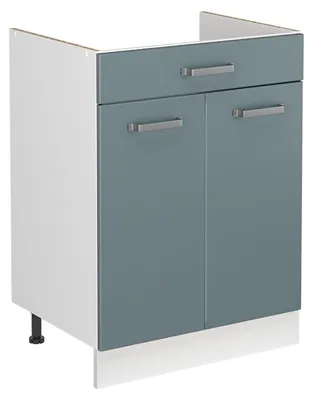 Produktbild von Spülenunterschrank Vicco R-Line Blau-Grau/Weiß 60 cm ohne Arbeitsplatte, Model 72995