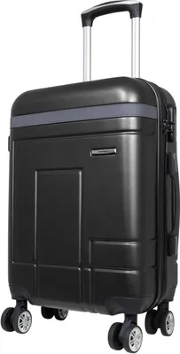 Produktbild von ABS Hartschale Reise Koffer Trolley aufrecht rolllbar Weekender Luzern Schwarz Gr. M