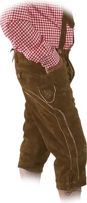Produktbild von Lederhose Kniebundhose im Trachtenstil mit Träger