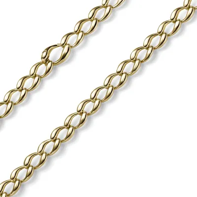 Produktbild von 8mm Armband Armschmuck Phantasiekette aus 585 Gold Gelbgold glänzend 19cm