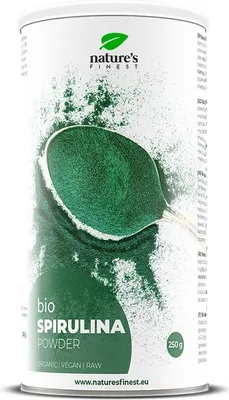 Nature’s Finest Bio Spirulina Powder organic vegan raw superfood rich in protein iron for immunity