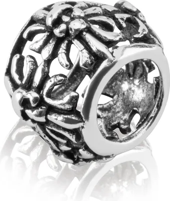 Produktbild von Biker Haar Bartperle Kanon Ritterkreuz mit Totenkopf 925er Sterlingsilber 7662