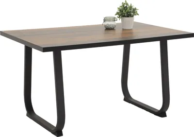 Produktbild von Esstisch Luise - Oldwood / schwarz - Maß 140 x 90 x 76 cm