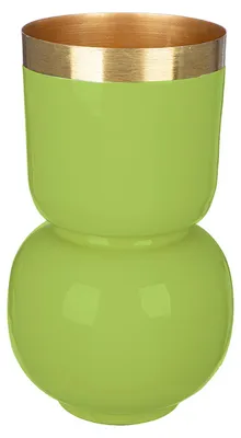 Zdjęcie produktu dla Gilde Vase, "Roro", Metall, grün, VE 1, H. 31.5 cm, D. 18 cm 55116 4063387551165