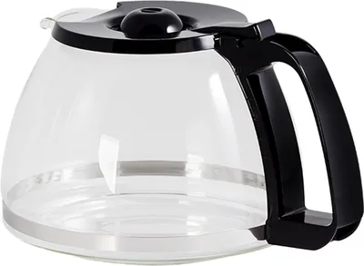 A clear product shot of a coffee pot carafe.