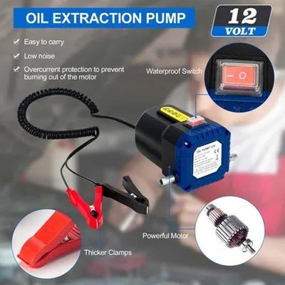 Productafbeelding van 12V 80W Olieafzuigpomp, Dieselpomp voor Motorolieverversing, Vloeistofoverbrengingspomp