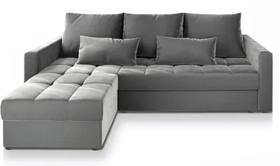 Produktbild von Masseno Ecksofa KOS PIK mit Schlaffunktion L-Form, Sofa mit Bettkasten, Wohnzimmersofa, Couch, Soffa, Bettsofa, Couchgarnitur- Hellgrau, PAROS 05
