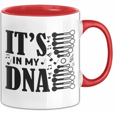 Produktbild von Musiker Tasse Geschenk Its In My Dna Geschenkidee Für Bandmitglied (Rot)