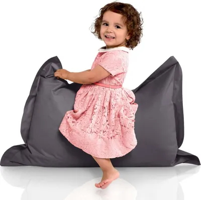 Produktbild von Green Bean® Kinder-Sitzsack 70x100cm mit 70 Liter EPS Perlen Füllung - Indoor & Outdoor - Anthrazit