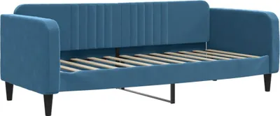 Image de vidaXL Lit de jour bleu 80x200 cm velours