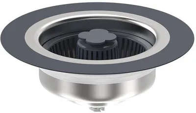 Immagine prodotto di Ibenzoa® Tappo universale 3-in-1 per lavello e filtro per scarico, in acciaio inossidabile con nucleo in ottone, adatto per diametri da 7 a 8,5 cm, con cestello rimovibile adatto al contatto con alimenti