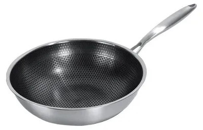 Produktbild von Bratpfanne Edelstahl Wabenstruktur Induktion Pfanne Anti Haft Kratzfest 28cm