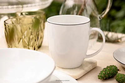 Obrázok produktu pre Konzimo hrnček 6-dielny "BOSS", biely, porcelán, elegantný, 380 ml
