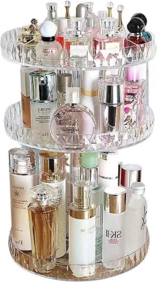 Produktbild von Drehbarer Make-up-Organizer aus Acryl, 2-3 Ebenen, transparent