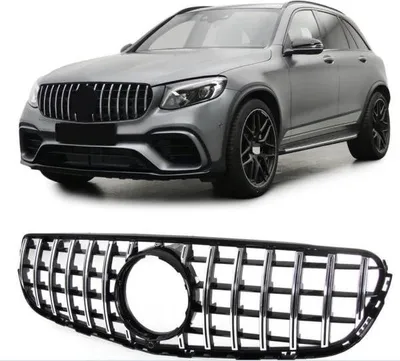 Obrázok produktu pre Mriežka chladiča v čiernej a chrómovej farbe je vhodná pre Mercedes GLC X253 + Sport-Panamericana GT