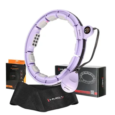 Image de Ensemble de cerceaux de massage HMS HHM13 avec poids, aimants et compteur et ceinture amincissante BR163 violet