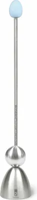 Image de Take2 Clack Casse-œufs en acier inoxydable, coupe-œufs avec œuf en céramique, édition rétro, bleu clair, Ø 4,5 cm, hauteur 29 cm