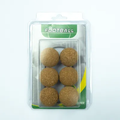 Produktbild von Carromco Kickerbälle 36mm – 6er Set aus Kork Natur Tischkicker Zubehör für Kinder, Jugendliche & Erwachsene Kicker-Bälle braun (Modell 62206)