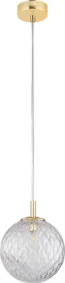Zdjęcie produktu dla Lampa wisząca CADIX złoto-przezroczysta 1xG9x6W szkło wym:214x21x21cm IP20 TK-Lighting