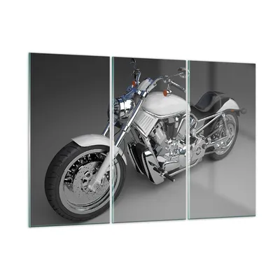 Produktbild von Bilder auf glas - Motorrad Geschwindigkeit Motor - 105x70cm - Glasbilder - Wandbilder - Kunstdruck - zum Aufhängen bereit - Wanddekoration aus Glas - Glas Bilder - Wandbild auf Glas - GCE105x70-0516