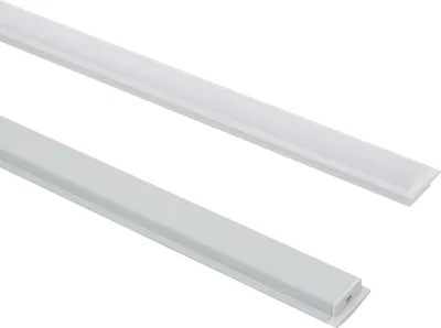 Produktbild von Aluminiumprofil Einbau für LED Streifen bis 12 mm Aluminium 2 m Weiß transluzent