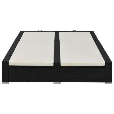 Produktbild von vidaXL Doppel-Sonnenliege Poly Rattan Schwarz