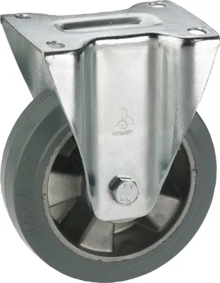 Produktbild von Bockrolle Vollgummi-Rad ø 100 mm Alufelge Schwerlastrolle Tragkraft 180 kg