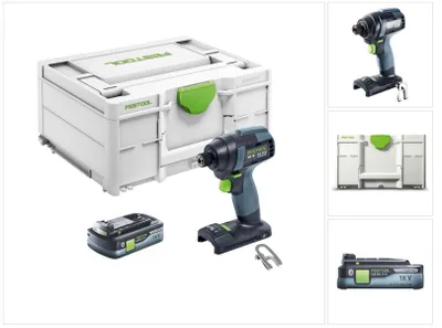 Obrázek produktu pro Festool TID 18 Basic-4,0 akumulátorový rázový utahovák 18 V 180 Nm 1/4" ( 577054 ) + 1x akumulátor 4,0 Ah + systainer - bez nabíječky