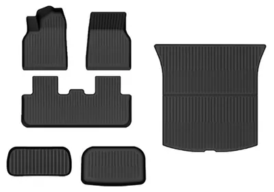 Produktbild von Autofußmatte, langlebiges TPE-Material, wasserdichtes Design, 6Teile Set