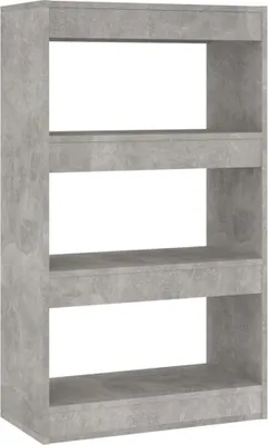 Image de Bibliothèque/séparateur de pièce gris béton bois d'ingénierie