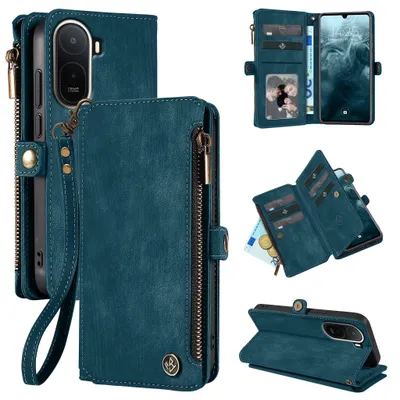 Produktbild von Handy Hülle für Xiaomi Redmi A7 Pro Geldbeutel Geldbörse RFID Schutz Klapphülle Cover Schutzhülle Wallet Farbe: Petrol