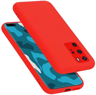 Produktbild von Cadorabo Schutzhülle für Huawei P40 PRO / P40 PRO+ Hülle in Rot Handyhülle Case Cover TPU Etui
