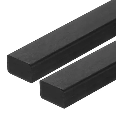 2 Kohlefaserstäbe flach 200x6x10 mm schwarz