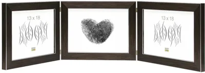 Produktbild von Dreifachrahmen Kunststoff 10x15 cm braun Deknudt S41VK3